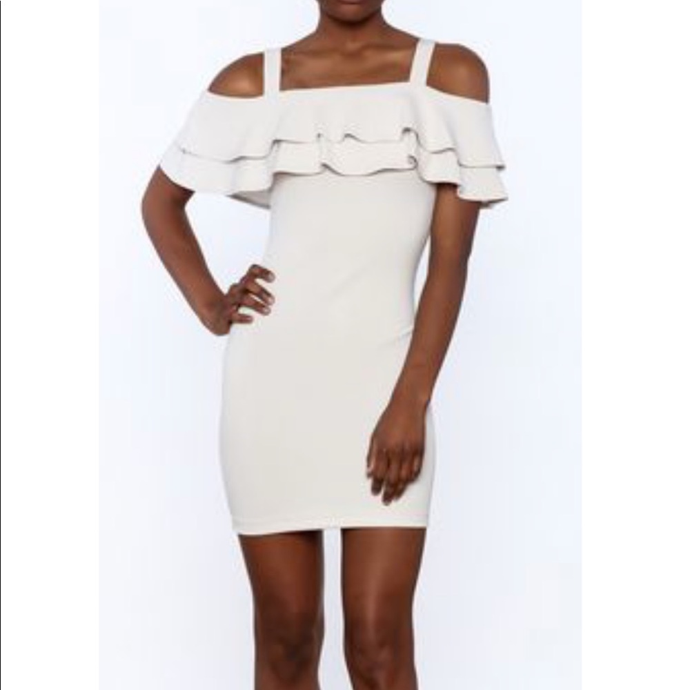 NEW Cream Ruffle Dress